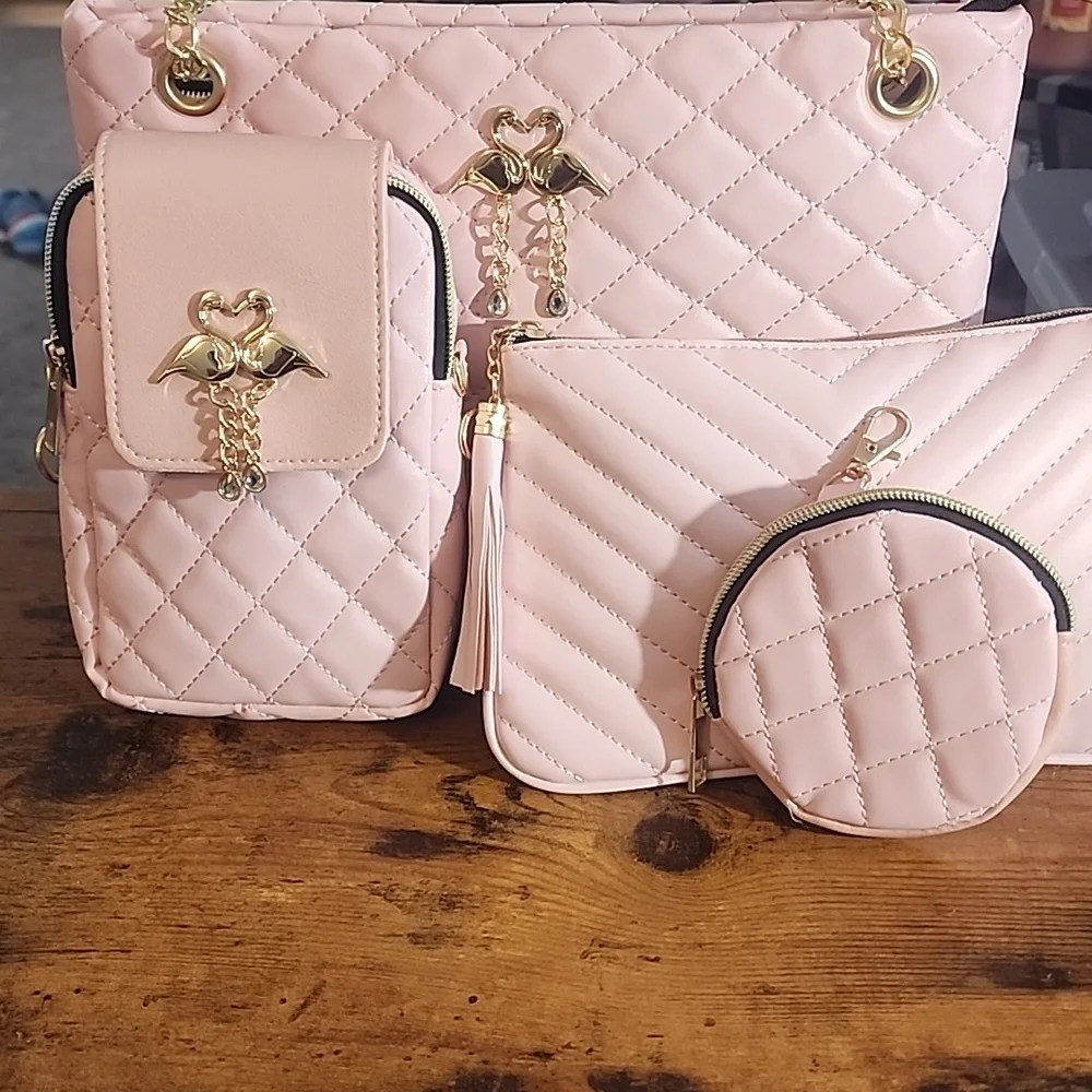 FIRM PRICE  Women's 4-piece Combo bag set- Fashion Essential Shouder Tote,